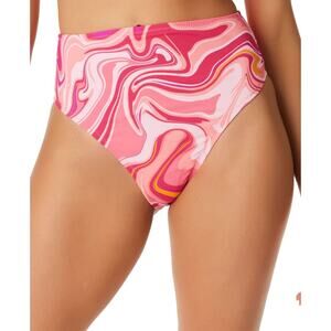 Jessica Simpson Good Vibrations High-Waist Bikini Bottoms Multi Size L 0962